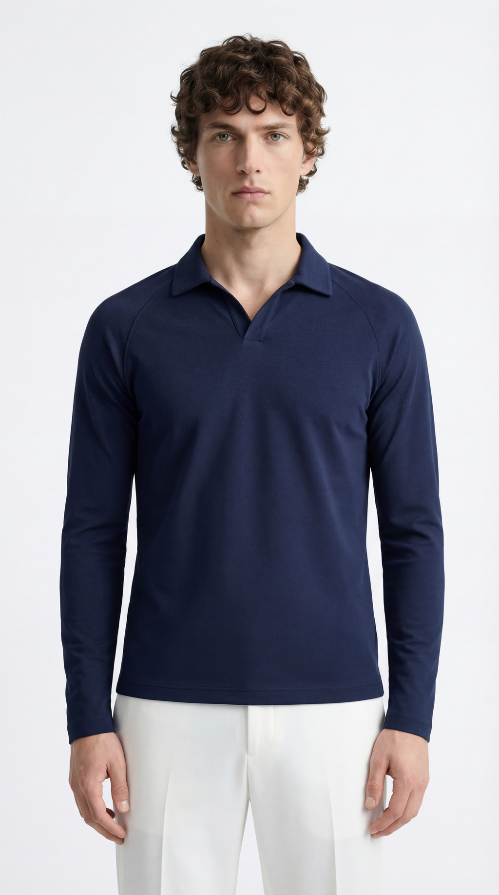 Polo Tee full sleeve - Active wear Blue
