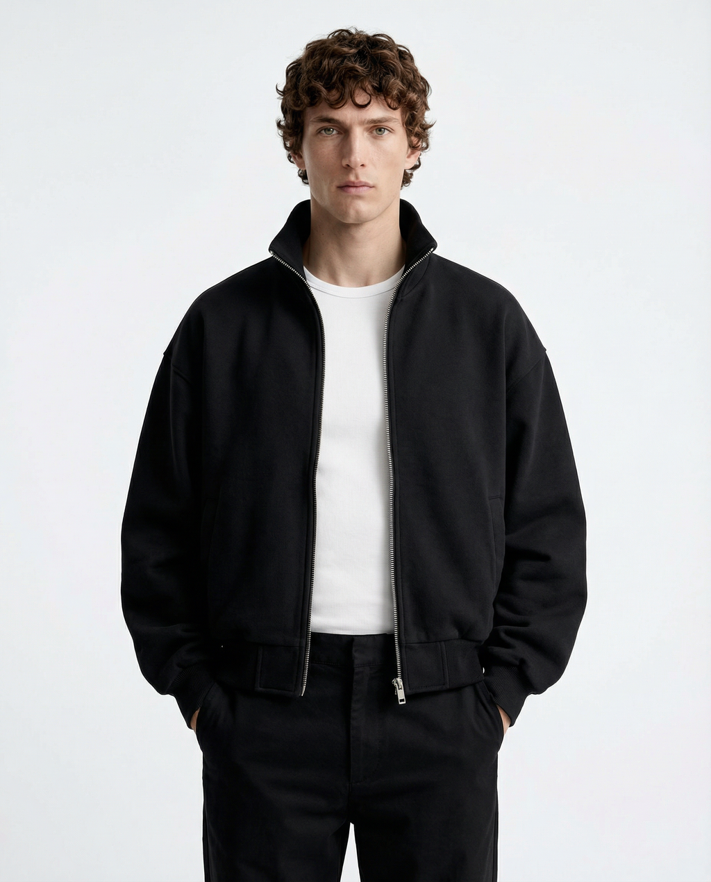 Jacket Funnel Neck - Black