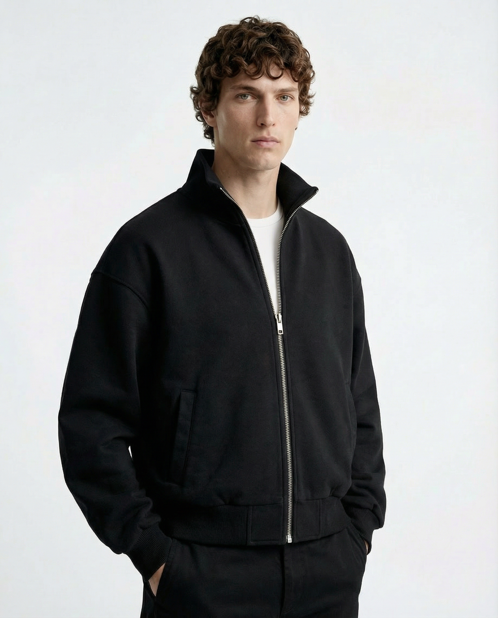 Jacket Funnel Neck - Black