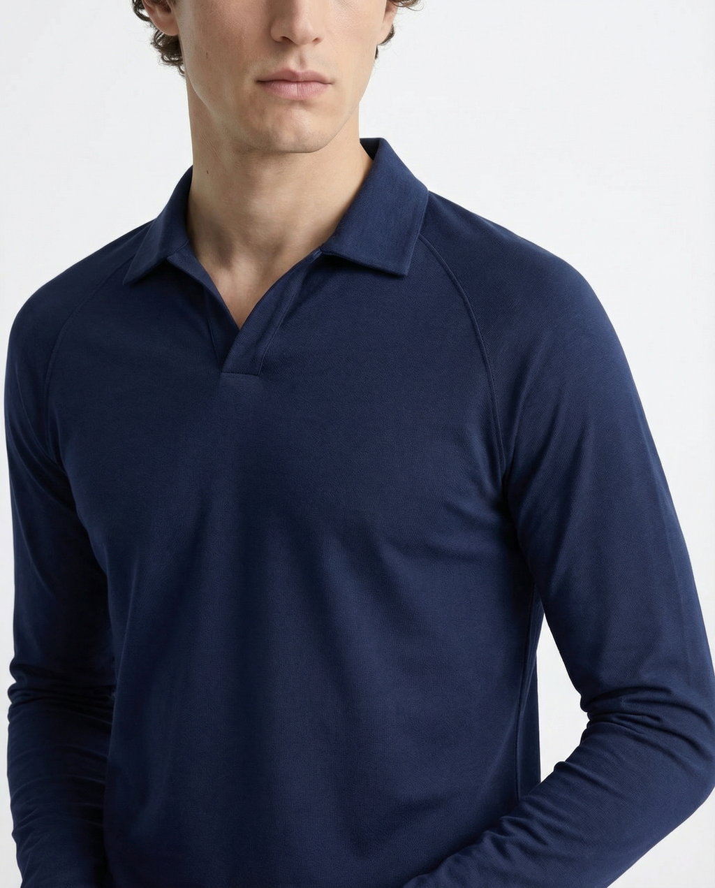 Polo Tee full sleeve - Active wear Blue