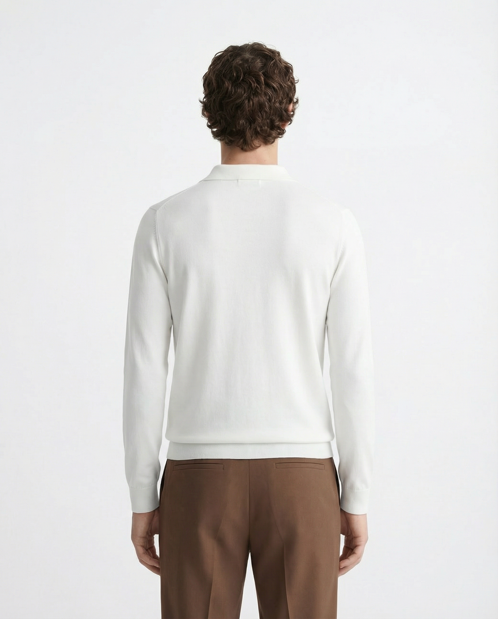 Polo Tee - Full Sleeves White