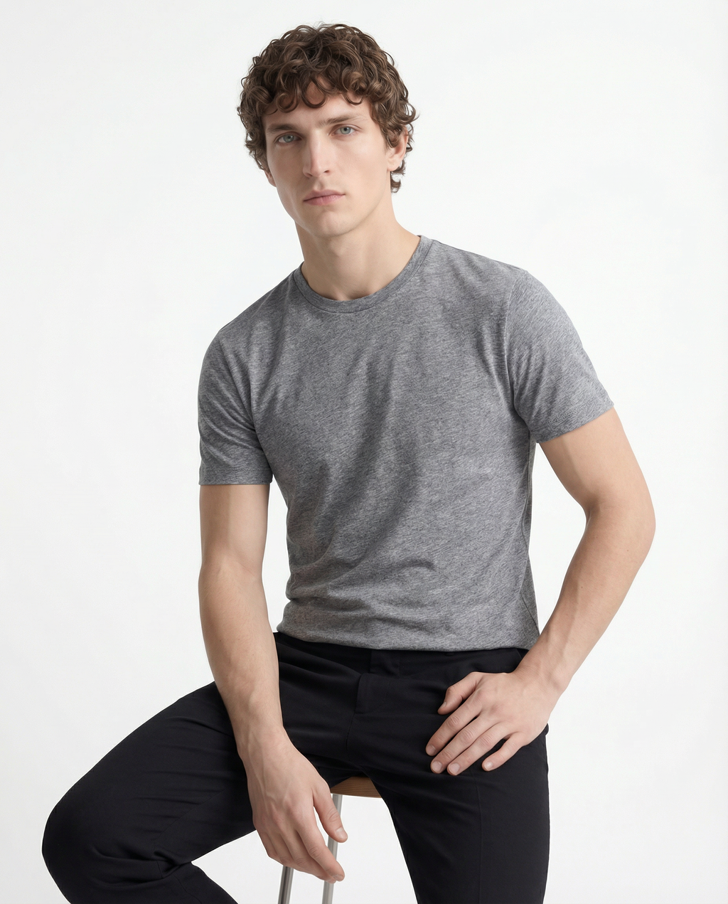 Fitted Tee - Heavy Cotton Grey