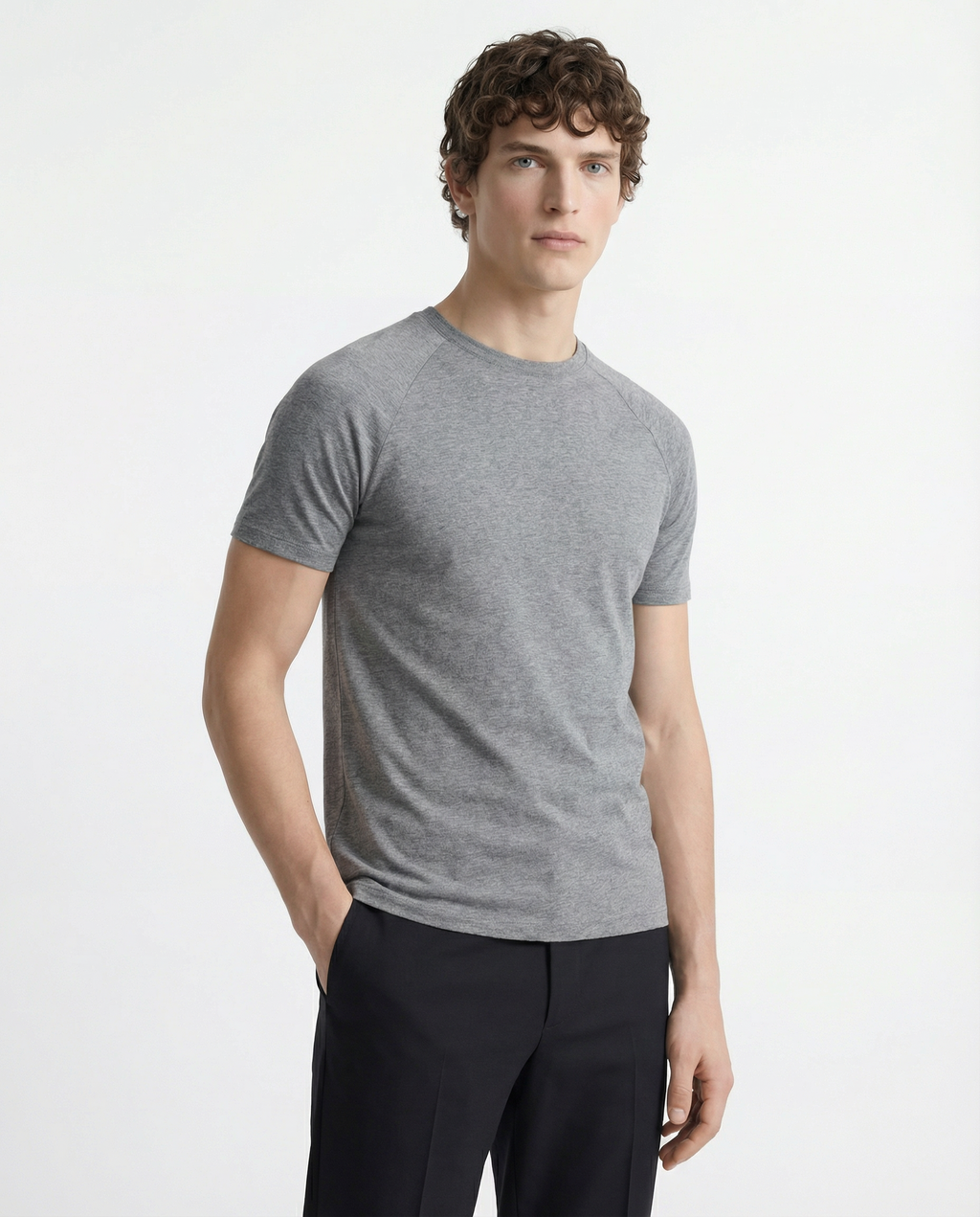 Fitted Tee - Heavy Cotton Grey