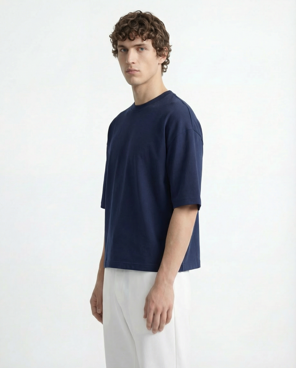 Oversized Tee - Heavyweight cotton Navy Blue