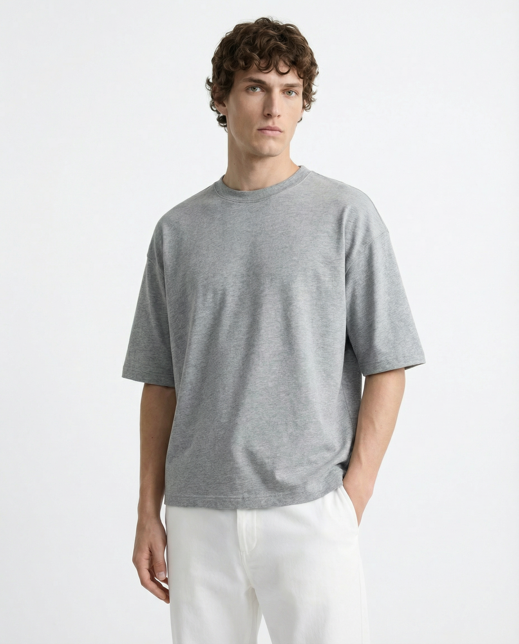 Oversized Tee - Heavyweight cotton Grey