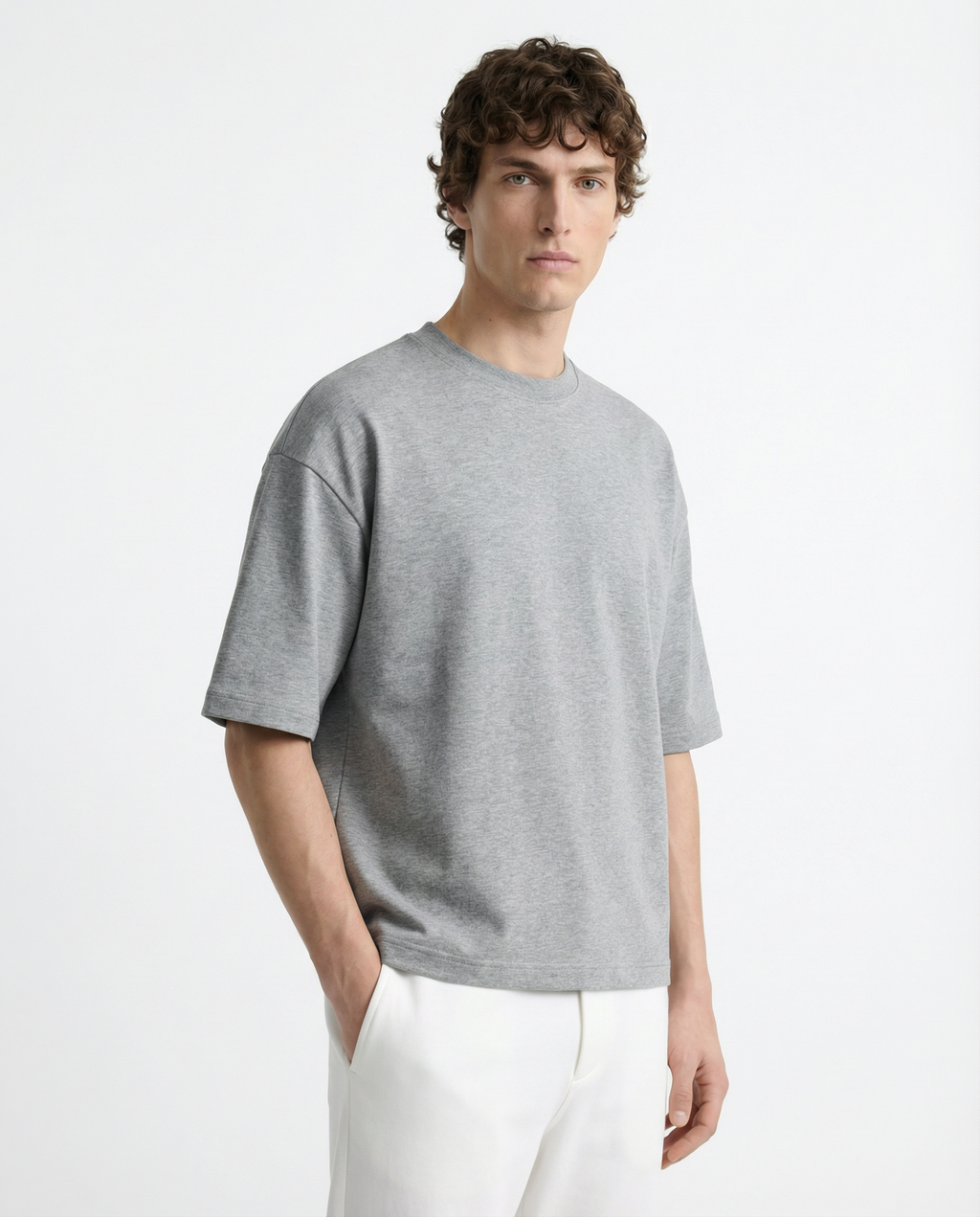 Oversized Tee - Heavyweight cotton Grey