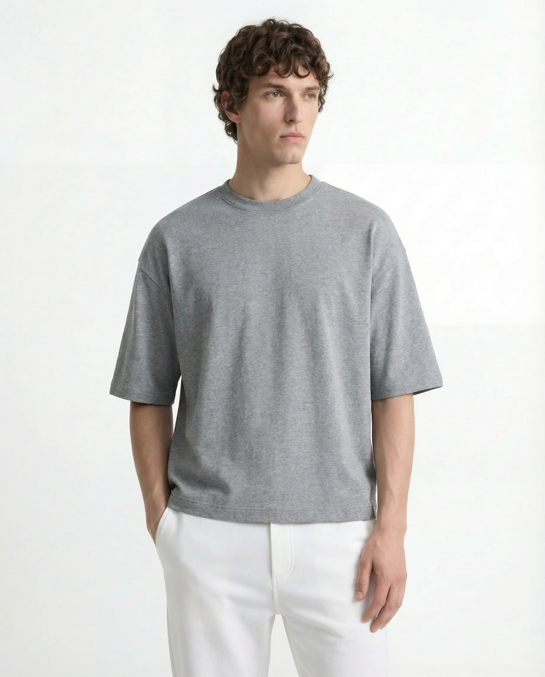 Oversized Tee - Heavyweight cotton Grey