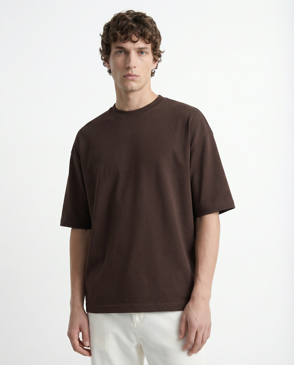 Oversized Tee - Heavyweight cotton Brown
