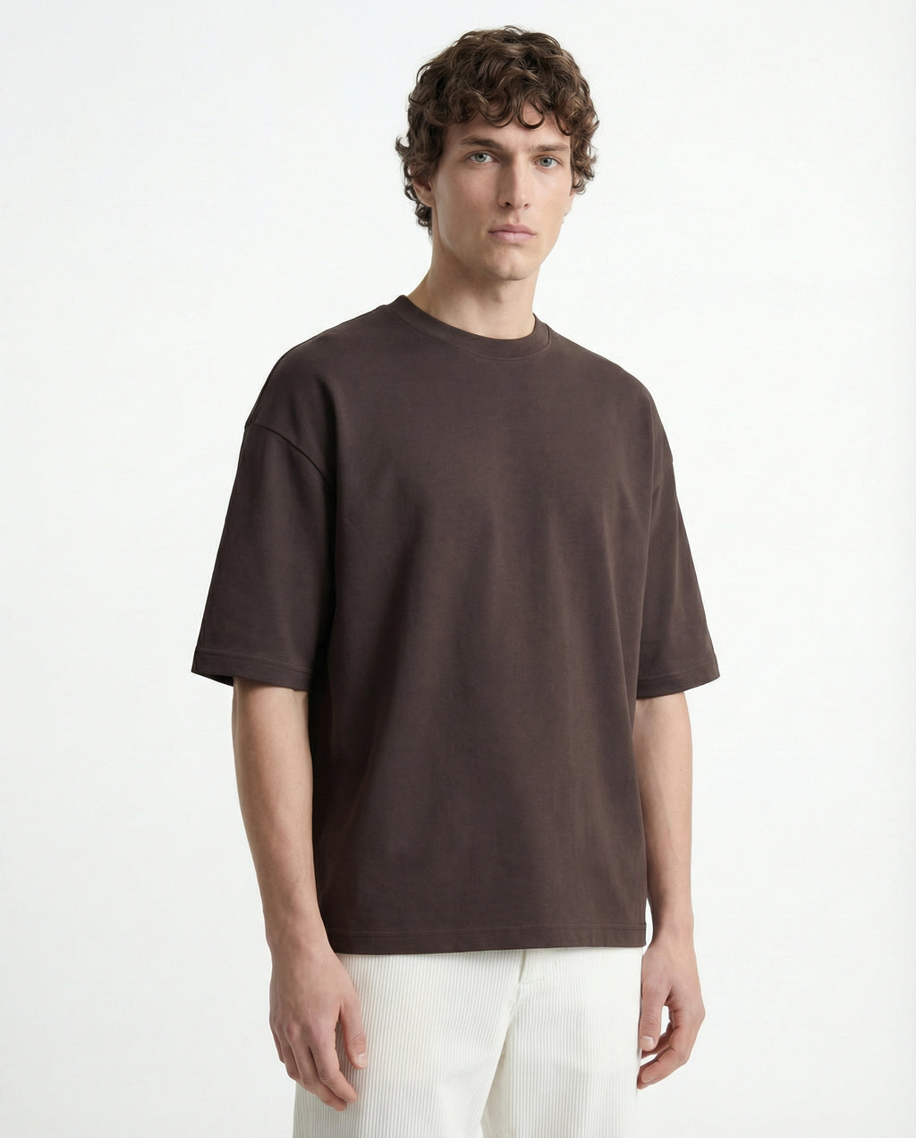 Oversized Tee - Heavyweight cotton Brown