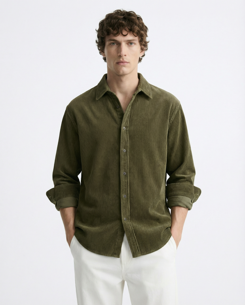 Shirt - Corduroy Olive Green