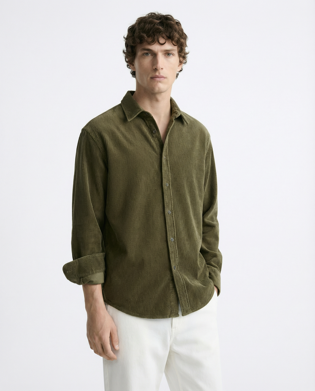 Shirt - Corduroy Olive Green