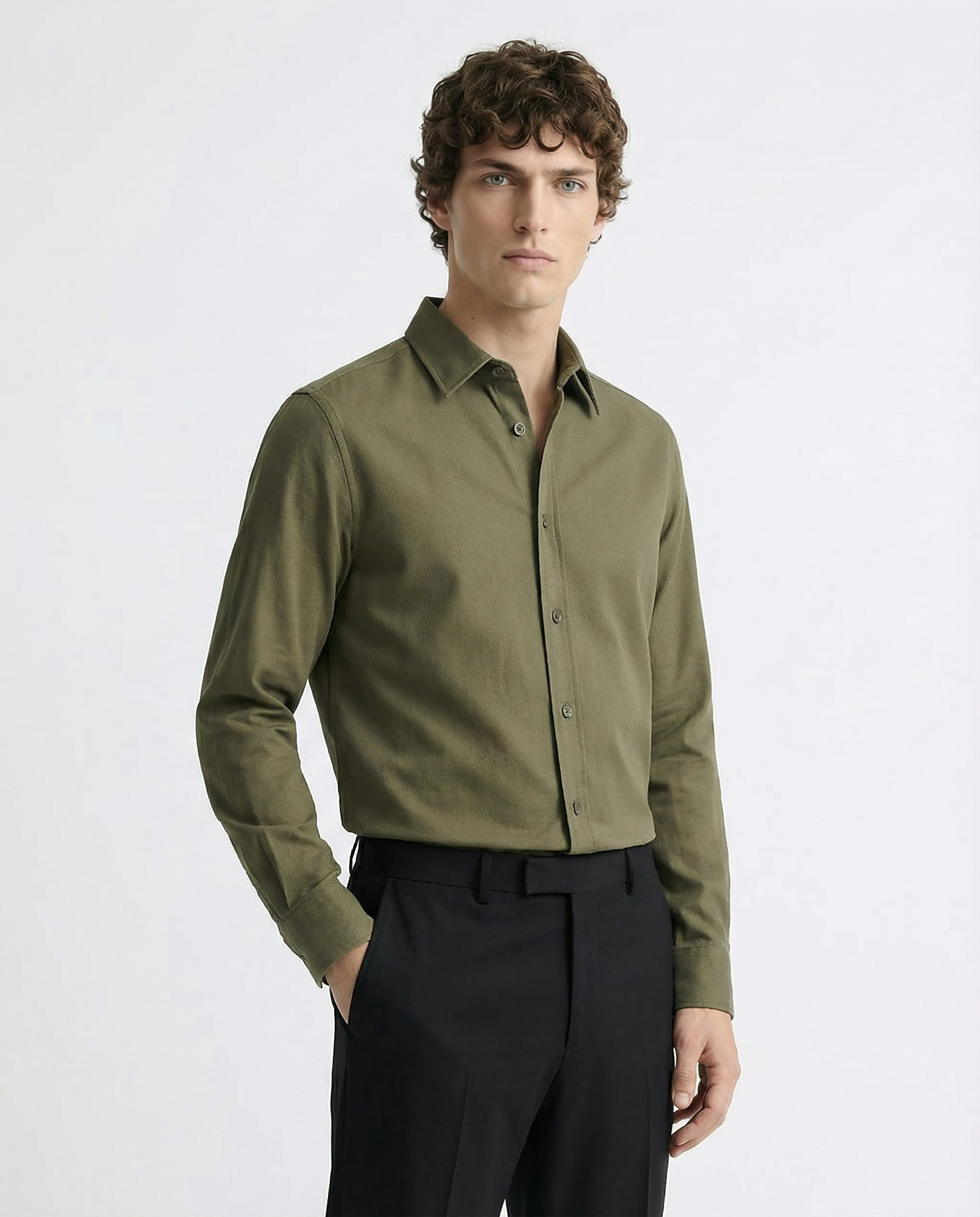 Shirt - Twill Olive Green