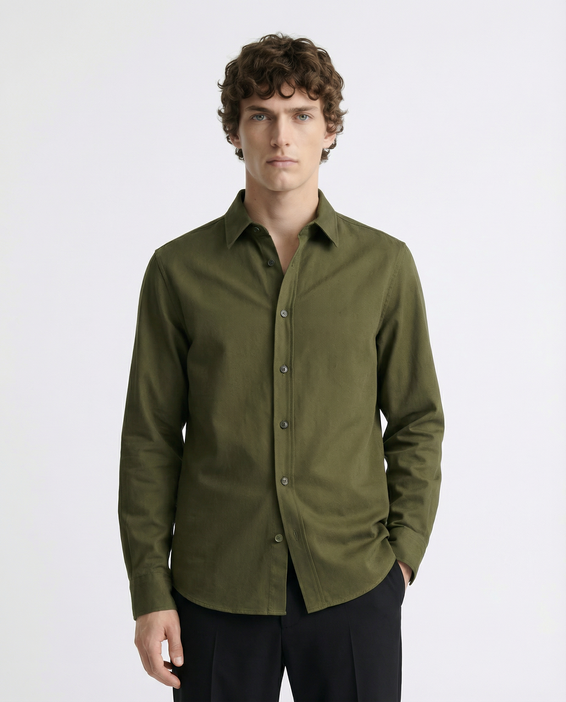 Shirt - Twill Olive Green