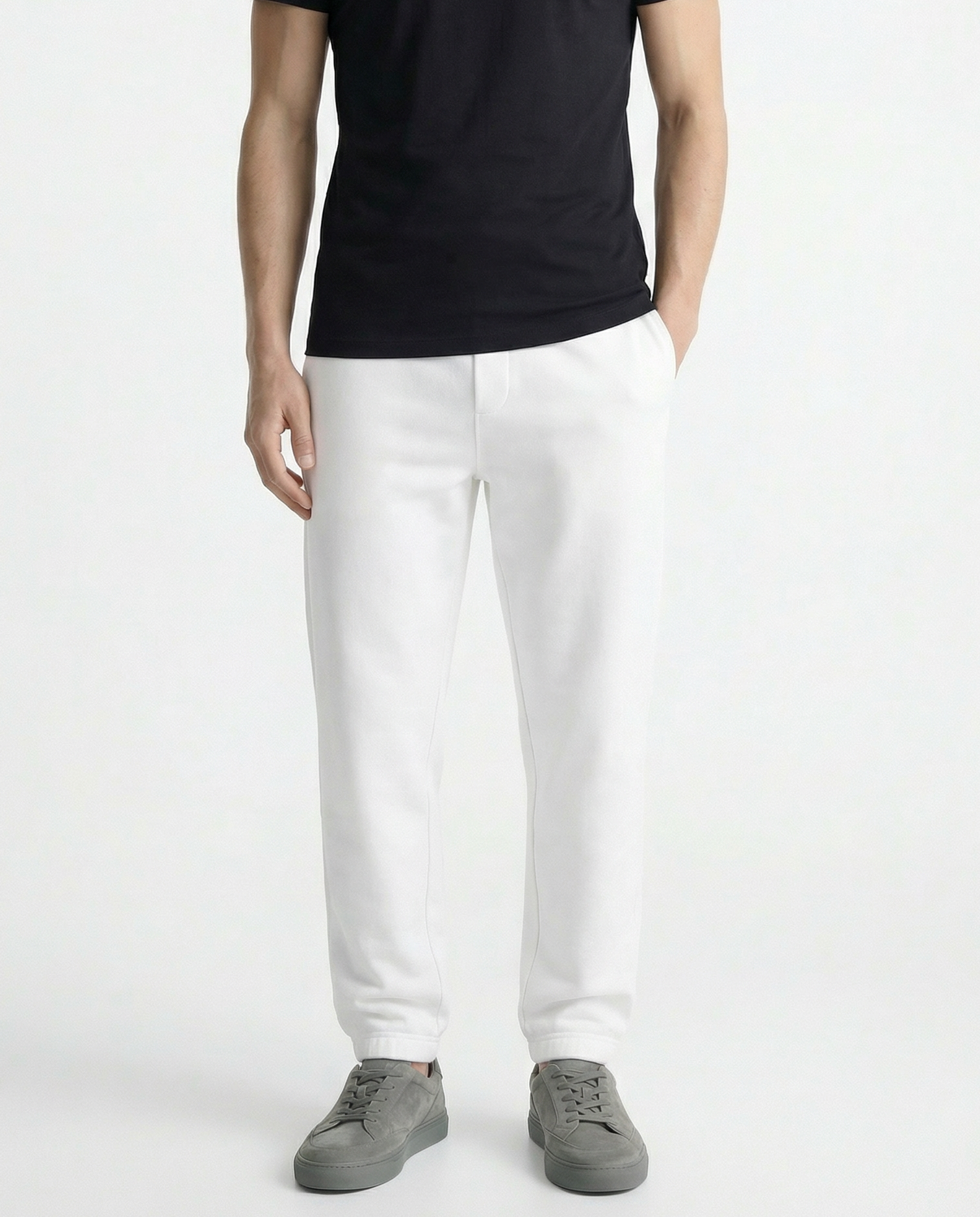 Joggers Straight - Cotton White