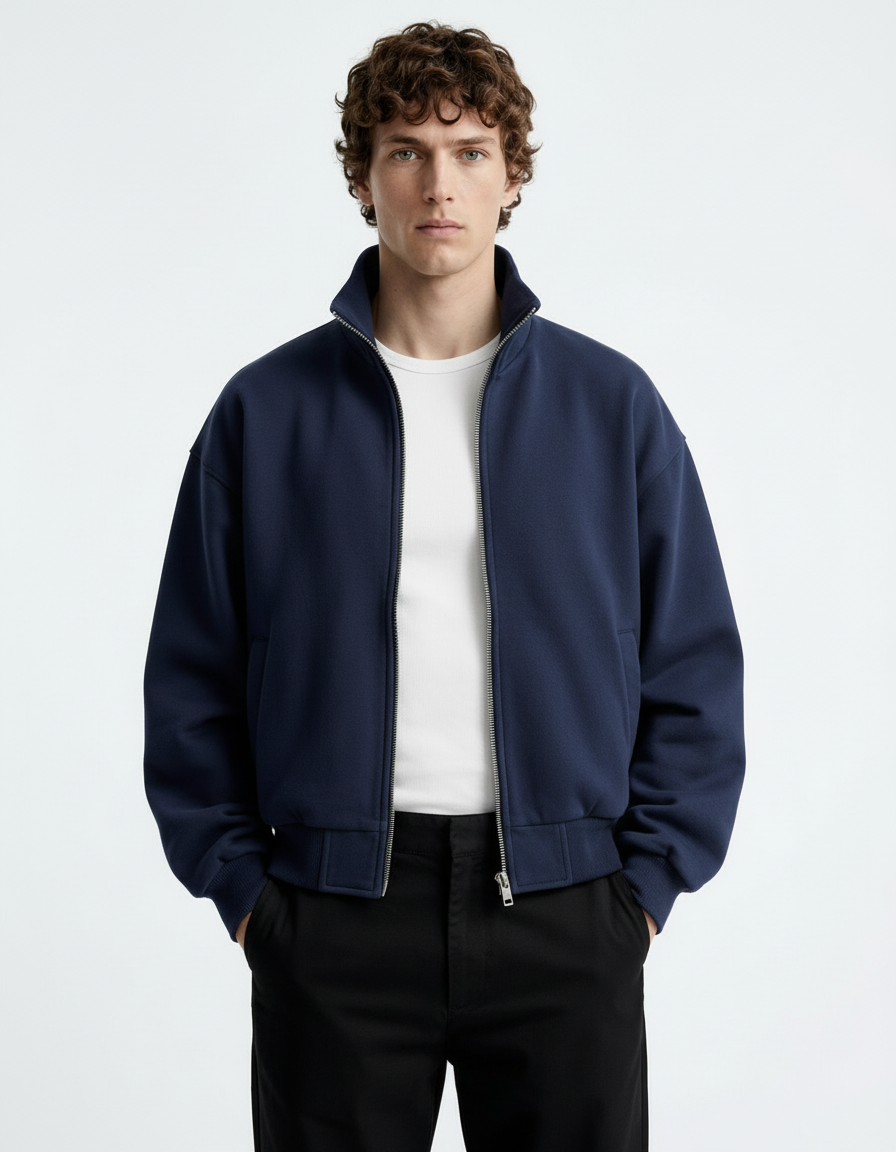 Jacket Funnel Neck - Blue