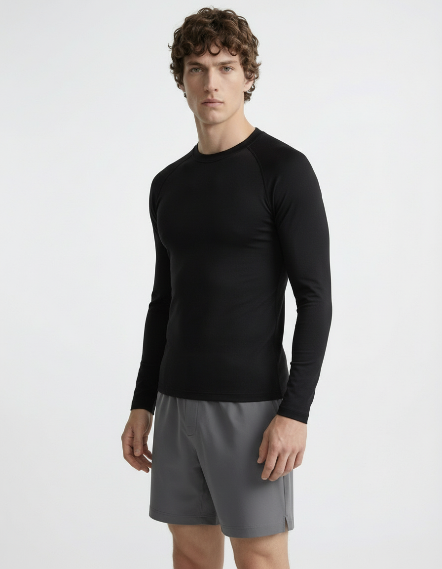 Fitted Tee full sleeve - Active wear Black