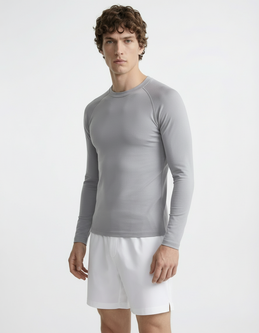 Fitted Tee full sleeve - Active wear Grey