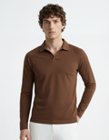Polo Tee full sleeve - Active wear Brown