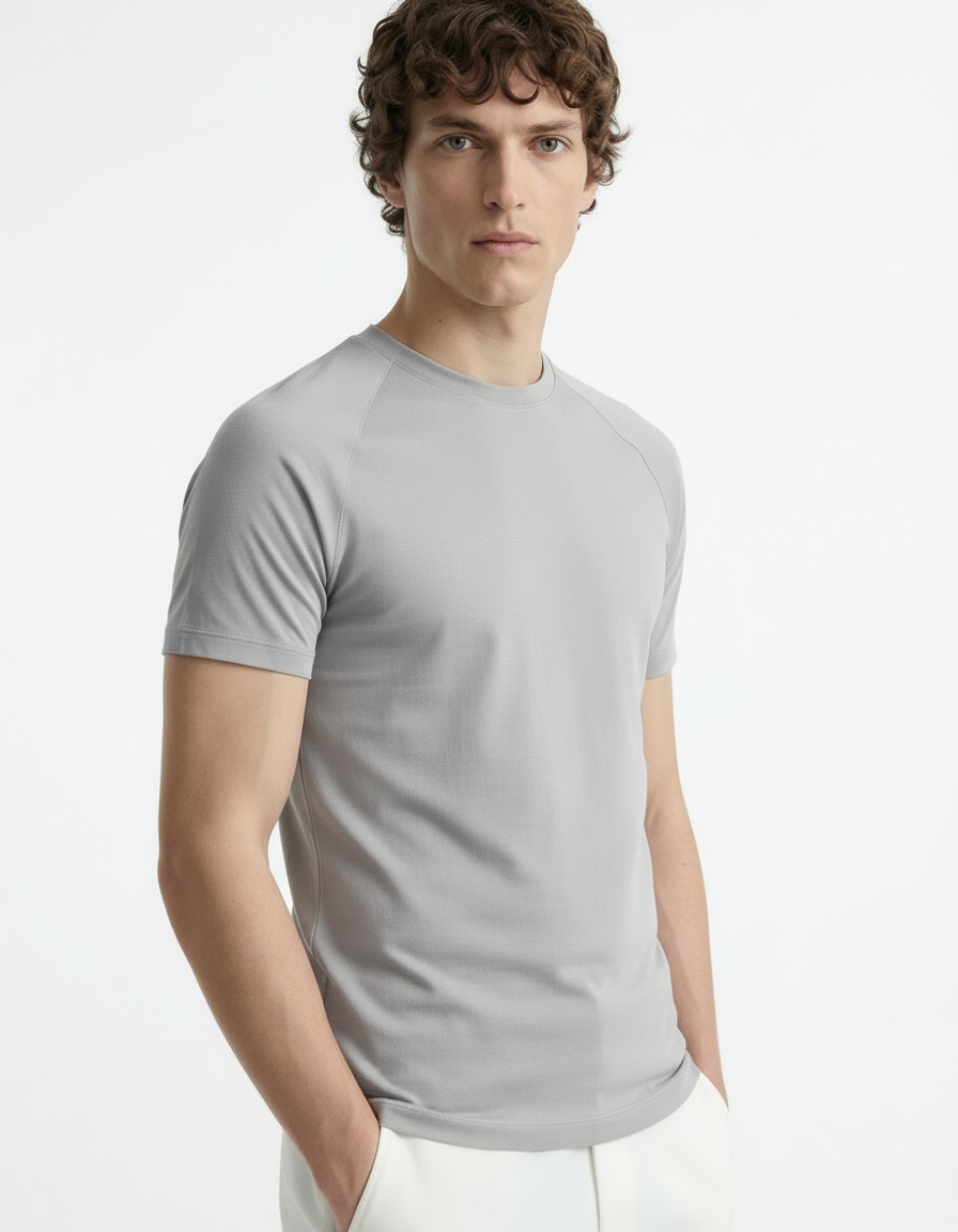 Fitted Tee - Active wear Grey