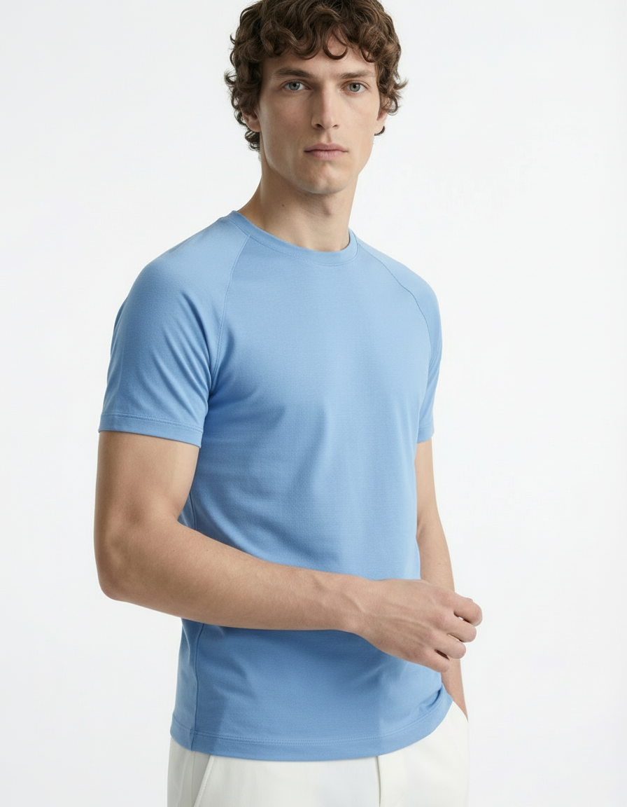 Fitted Tee - Active wear Baby blue