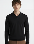 Polo Tee - Full Sleeves Black