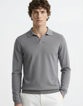 Polo Tee - Full Sleeves Grey