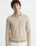 Polo Tee - Full Sleeves Beige