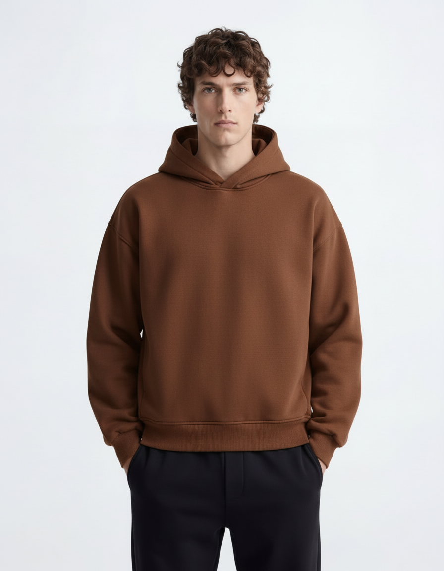 Oversized Hoodie - Brown