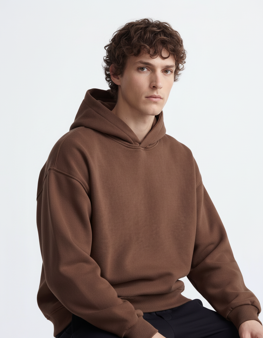 Oversized Hoodie - Brown