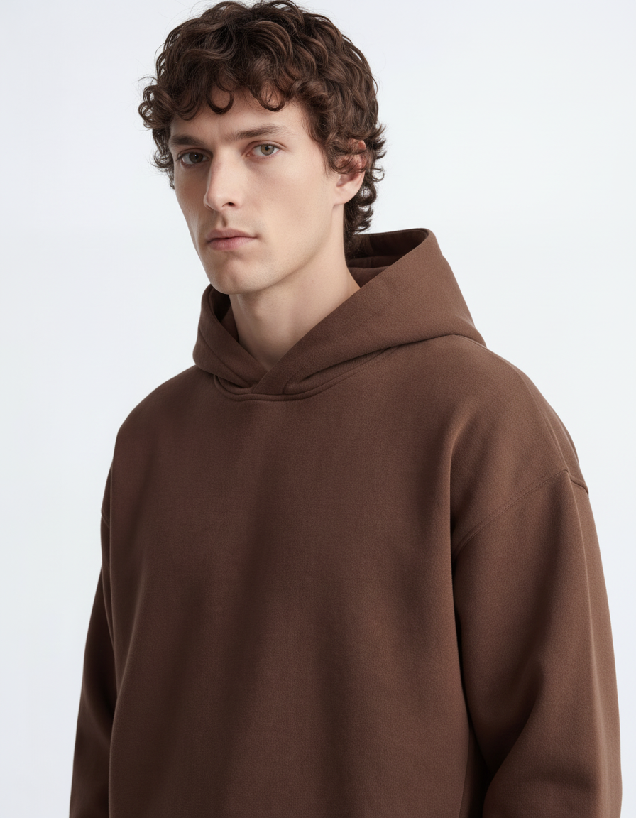 Oversized Hoodie - Brown
