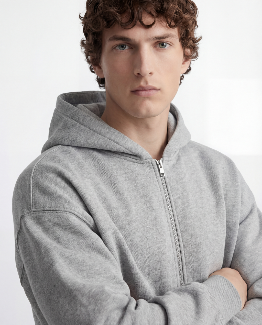 Zip Hoodie - Grey