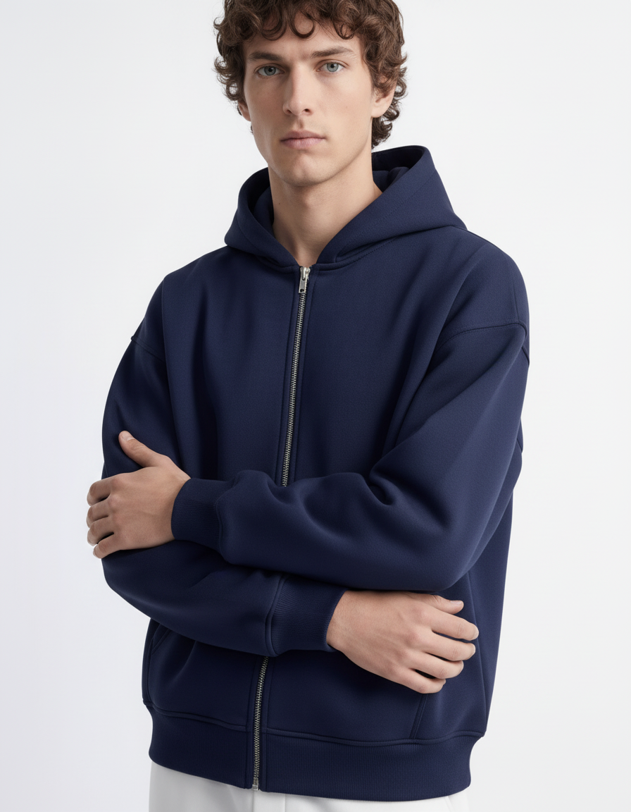 Zip Hoodie - Blue