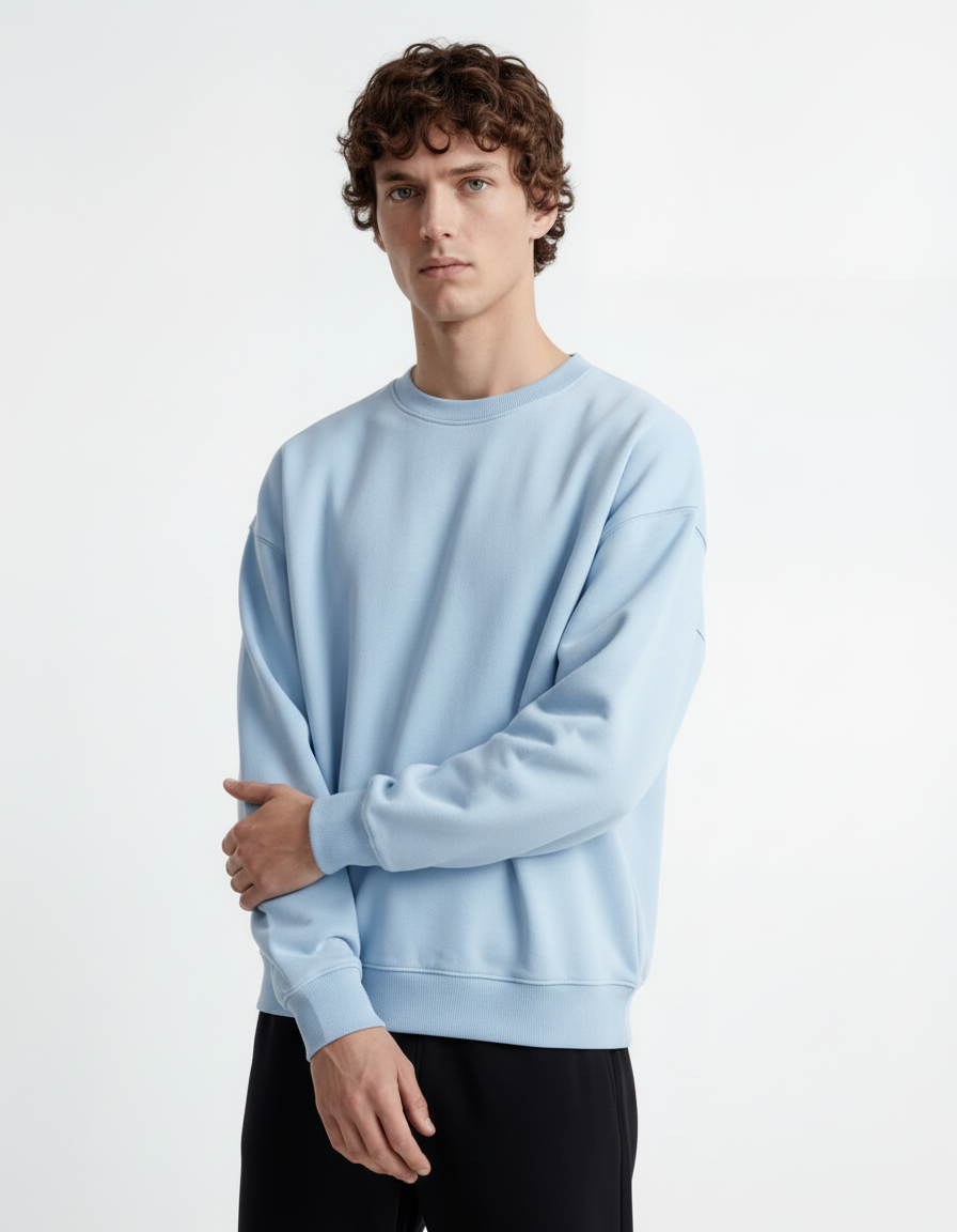Sweatshirt - Cotton Baby Blue