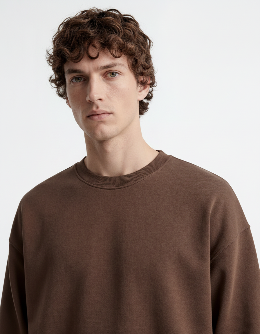 Sweatshirt - Cotton Brown