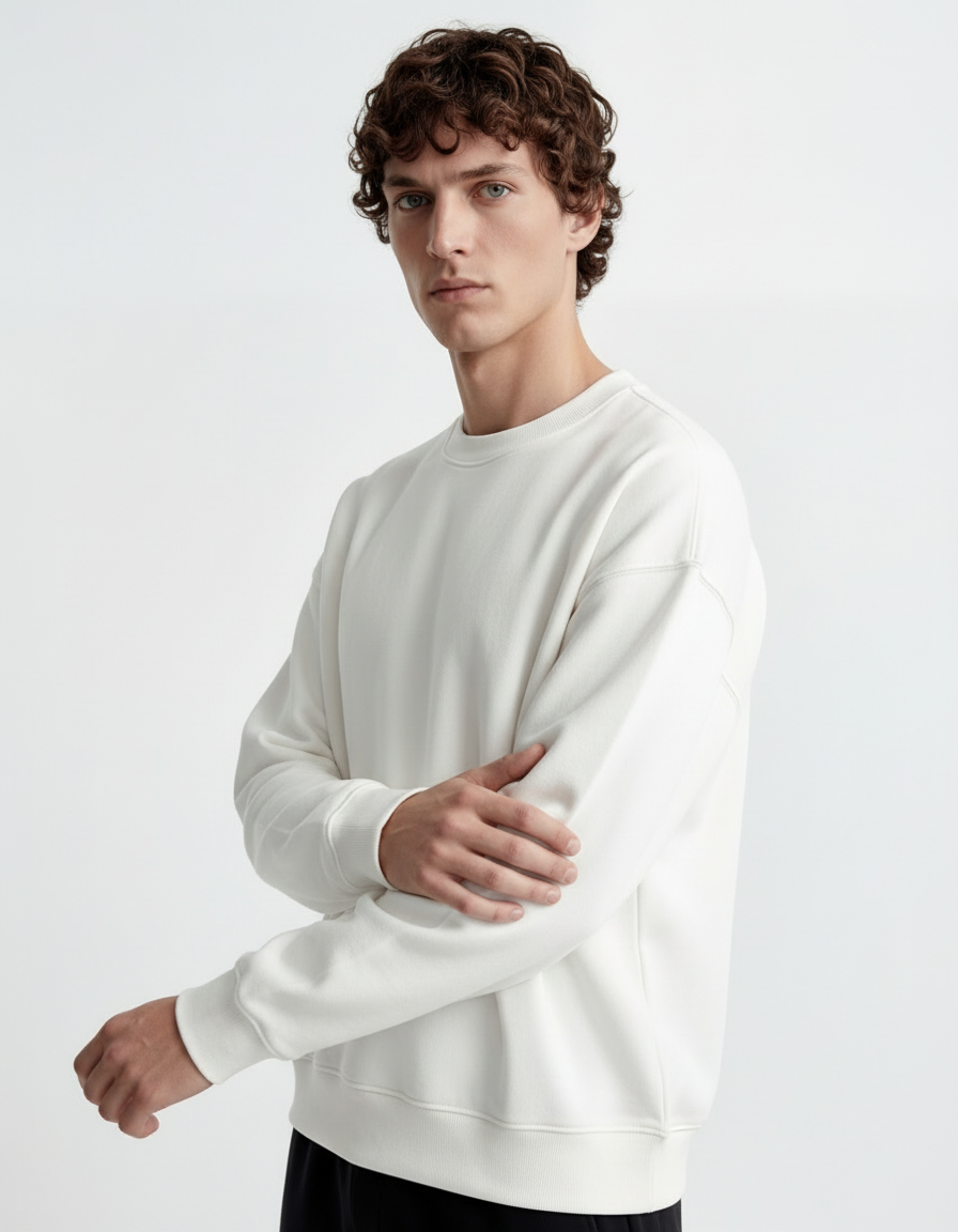 Sweatshirt - Cotton White