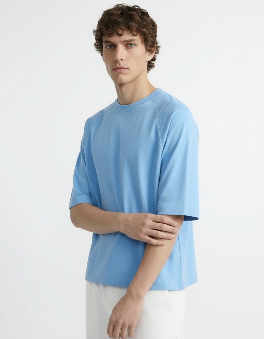 Oversized Tee - Active wear Baby Blue