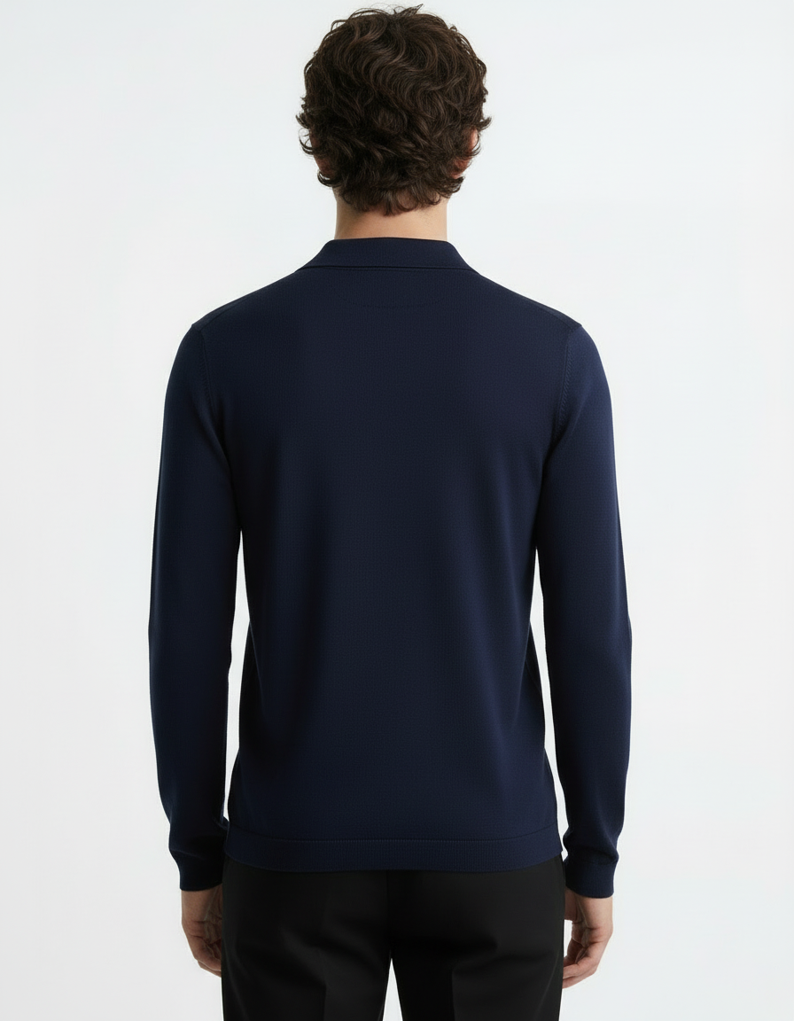 Polo Tee - Full Sleeves Blue