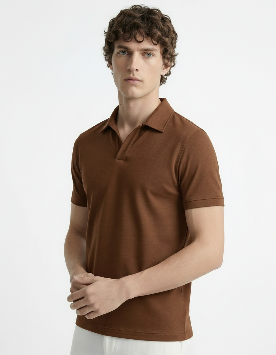 Polo Tee - Brown