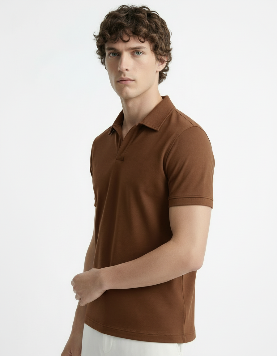 Polo Tee - Brown