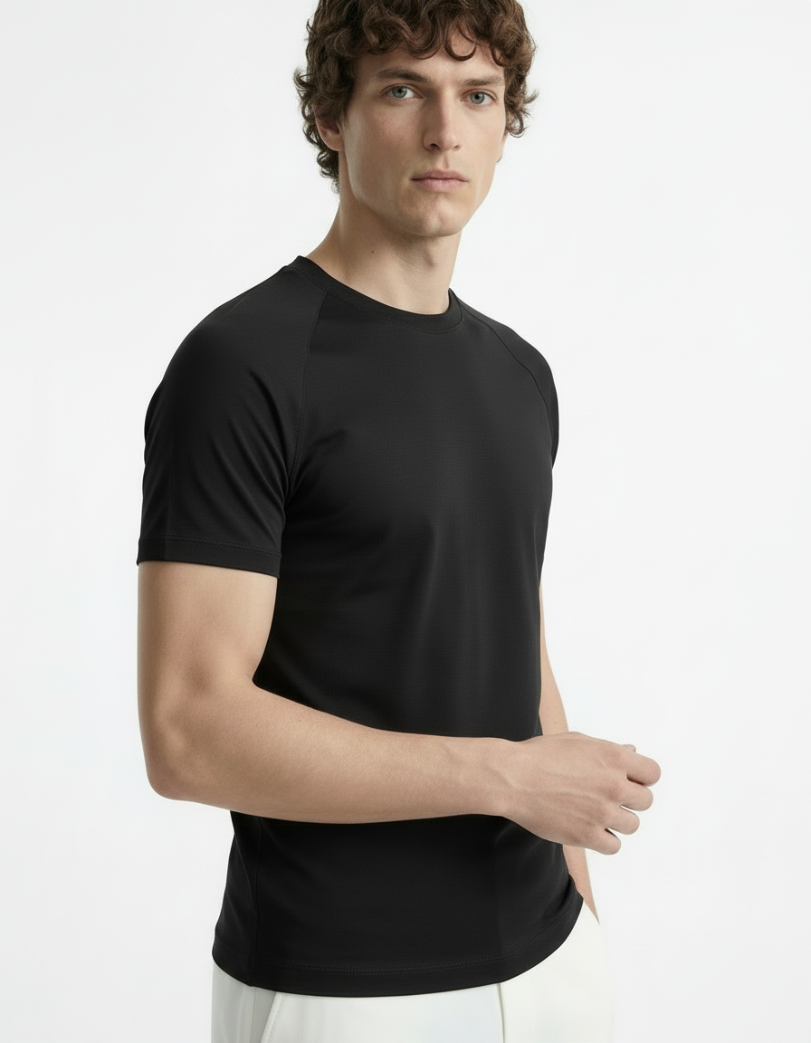 Fitted Tee - Active wear Black