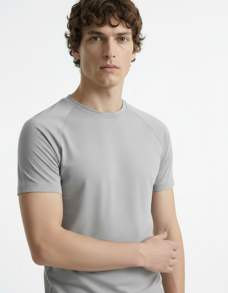 Fitted Tee - Active wear Grey
