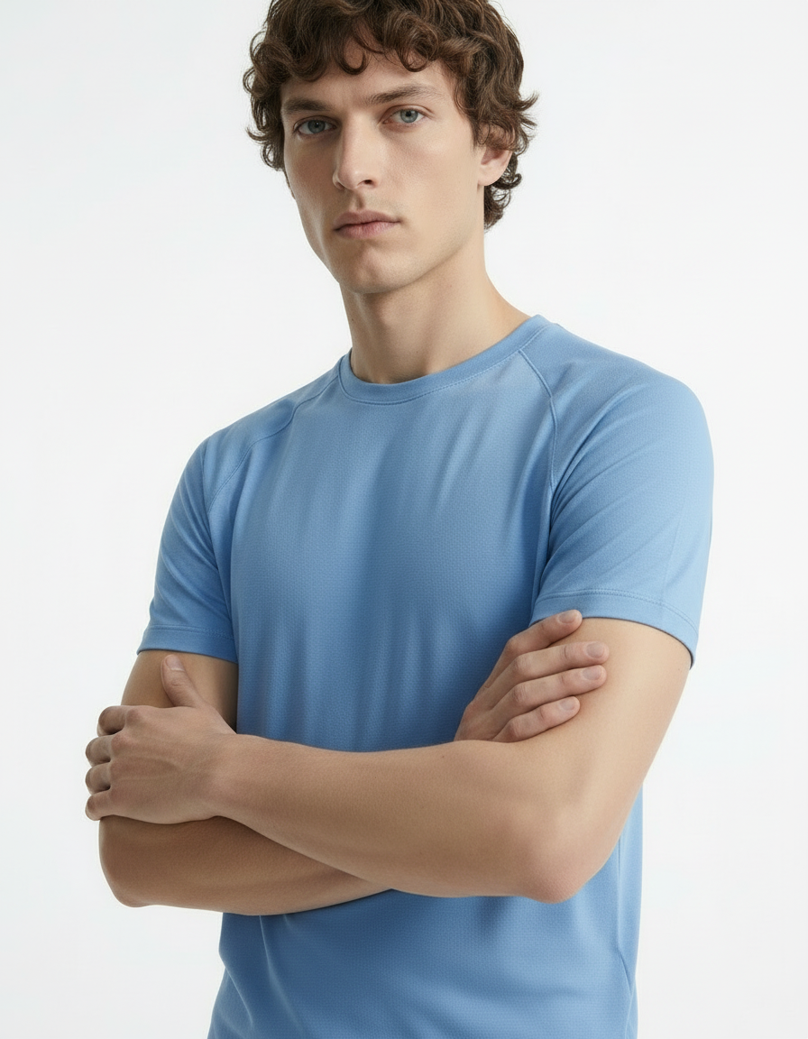 Fitted Tee - Active wear Baby blue