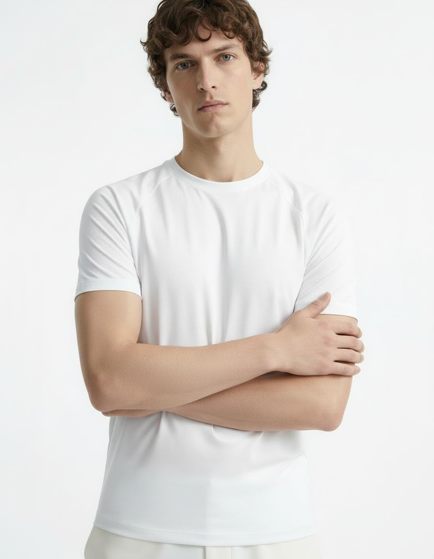 Fitted Tee - Active wear White