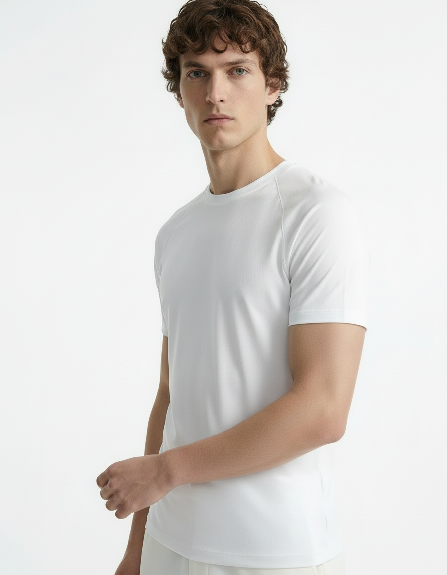 Fitted Tee - Active wear White