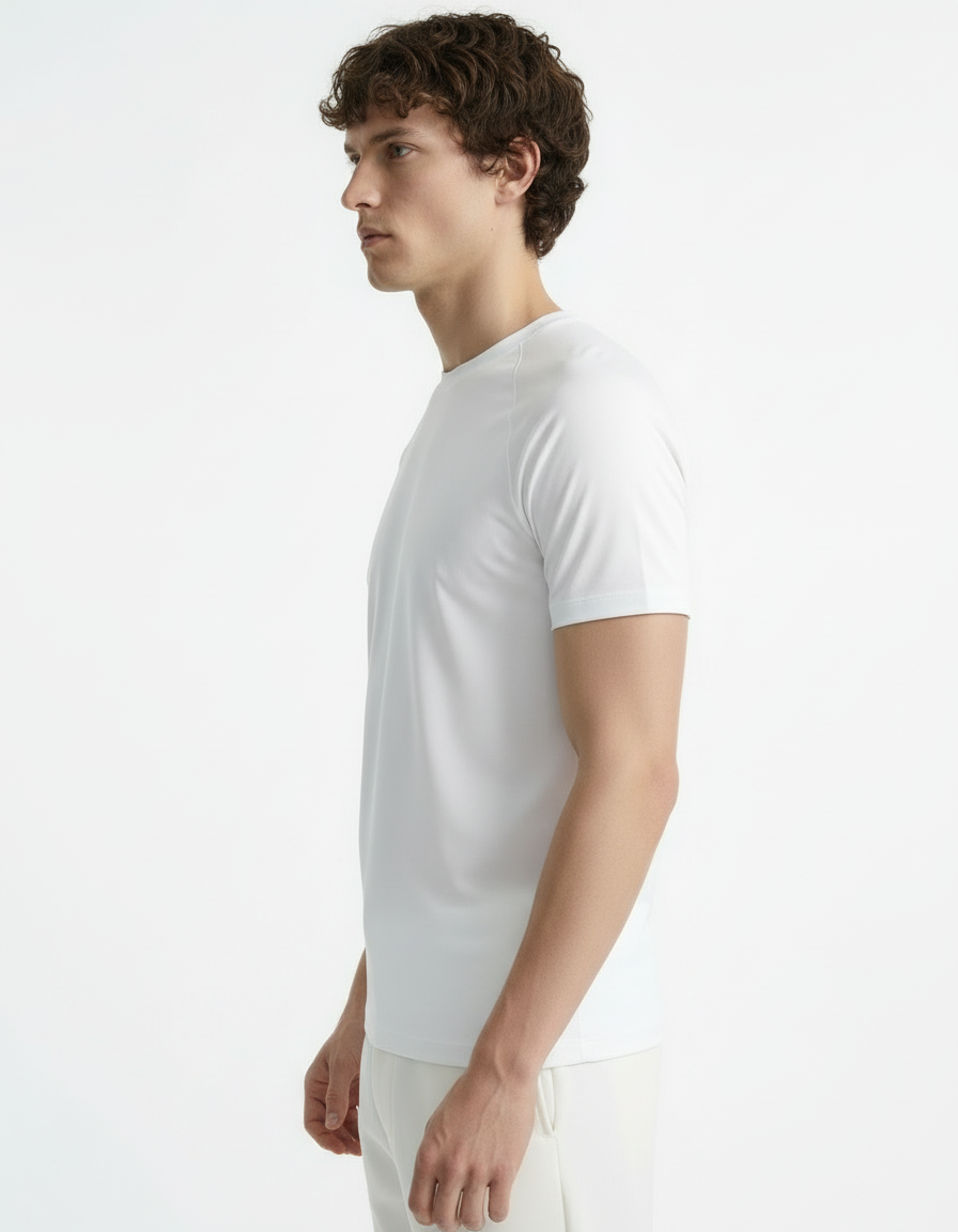 Fitted Tee - Active wear White