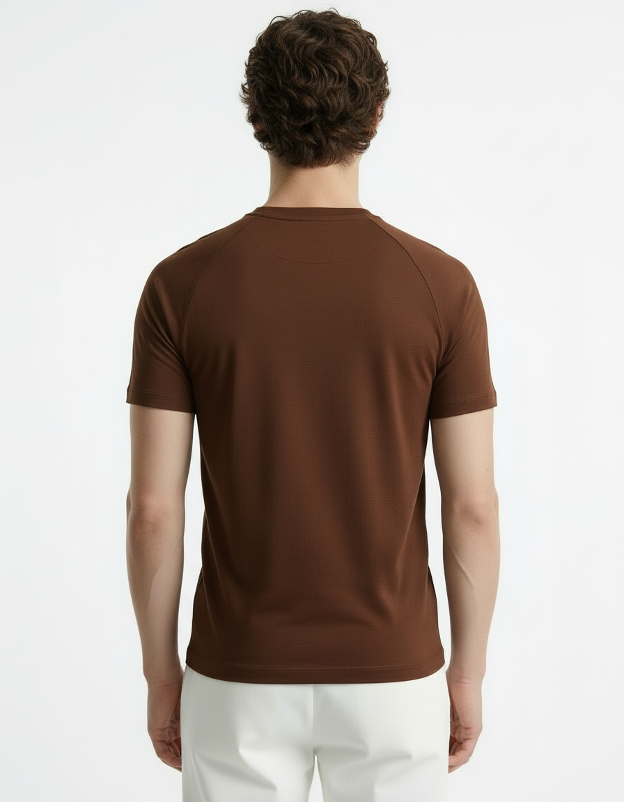 Fitted Tee - Active wear Brown