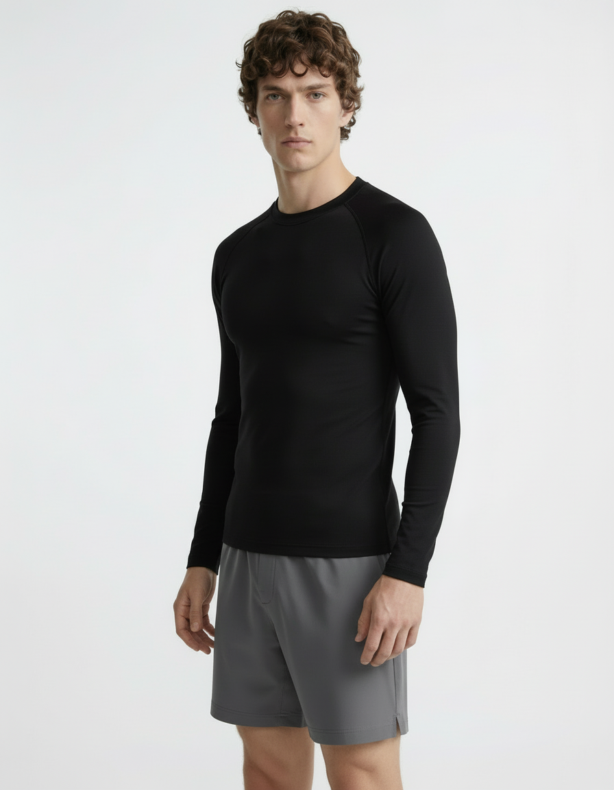 Fitted Tee full sleeve - Active wear Black