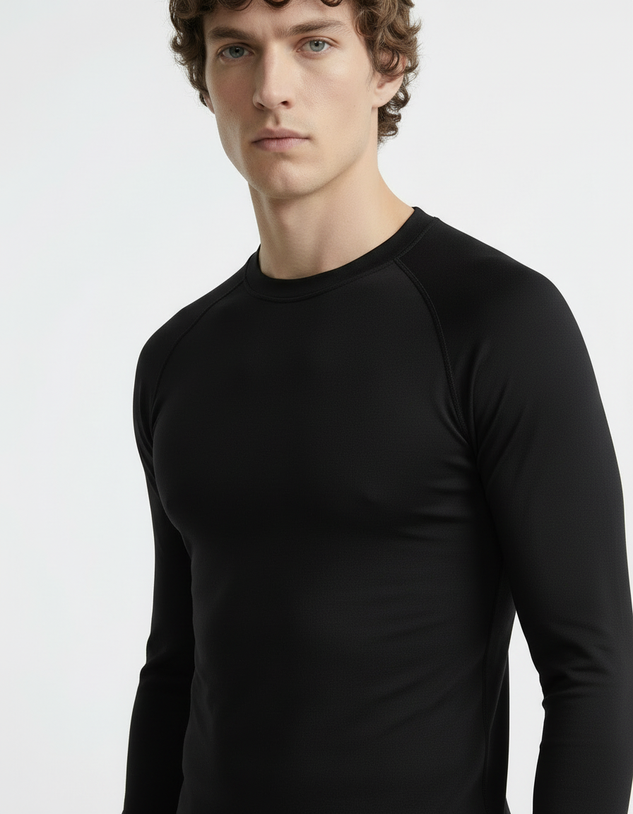 Fitted Tee full sleeve - Active wear Black