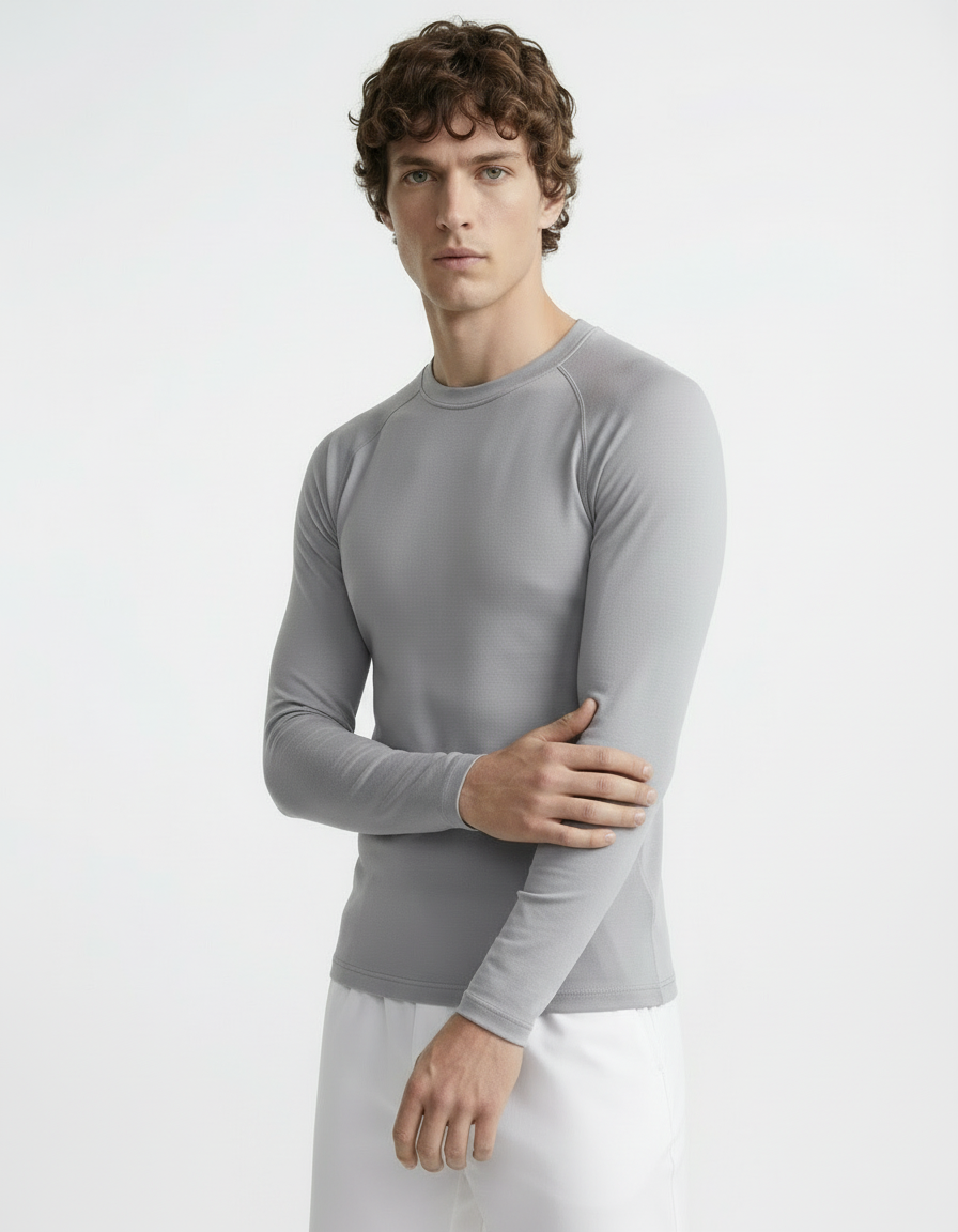 Fitted Tee full sleeve - Active wear Grey
