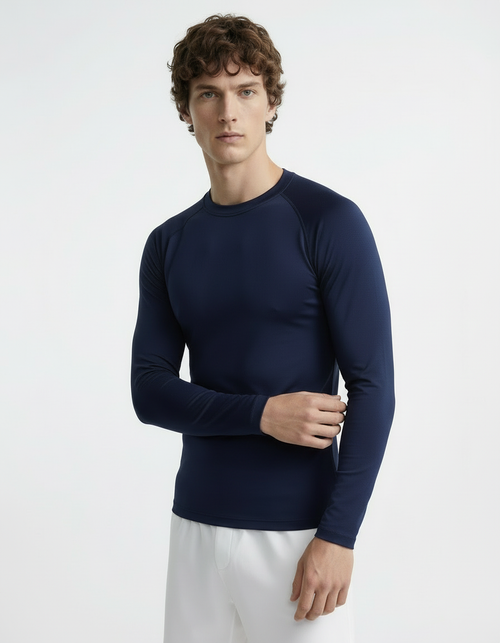 Fitted Tee full sleeve - Active wear Blue
